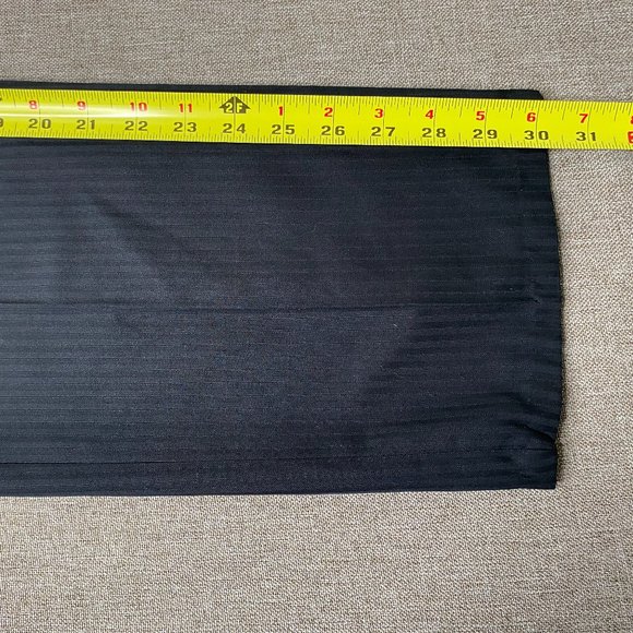 Bocaccio Uomo Pleated Dress Pants Women's 16R Black Pinstriped Business Office - Picture 11 of 13